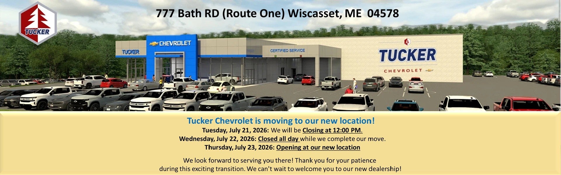 Tucker Chevolet New Location